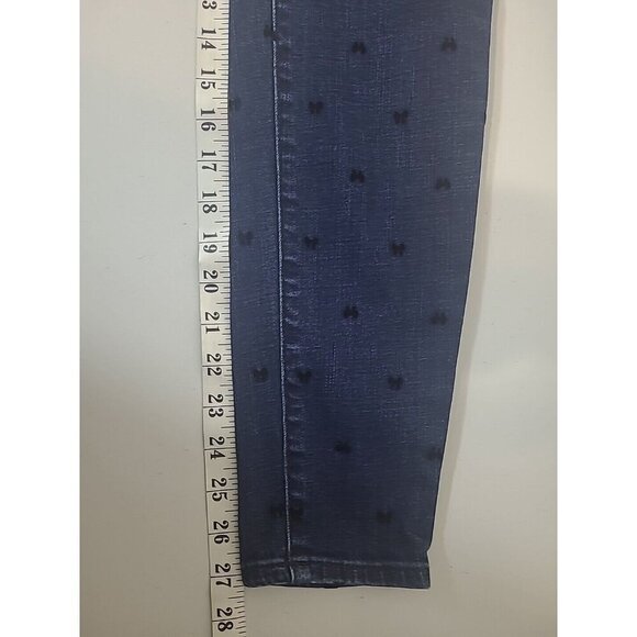 Talbots Blue Denim Jeggings Bow Design Womens Size 4 - Picture 8 of 11